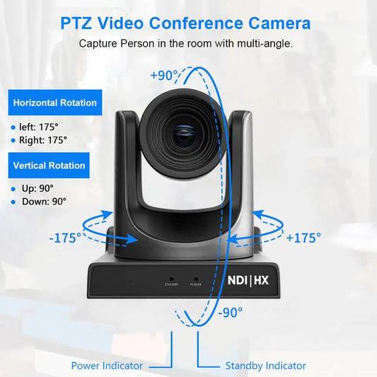 Caméra de vidéoconférence NDI POE PTZ, caméra de diffusion en direct IP, HDMI, 3G-SDI, USB, n'aime 12, 20, 30X, culte de l'église, événements éducatifs