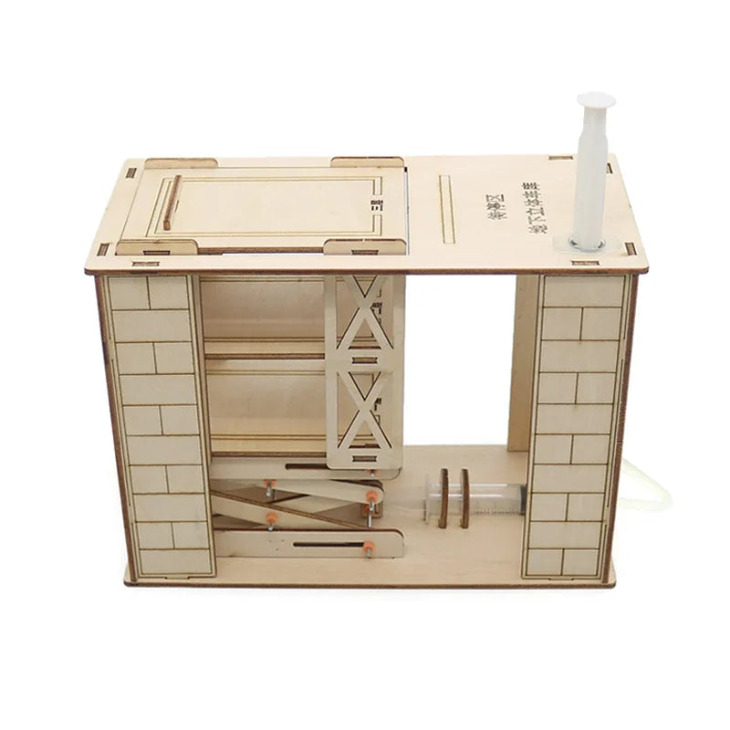 Garage tridimensionnel hydraulique pour étudiants, technologie de bricolage, petite production, jouets à assembler à la main, matériaux de modèle