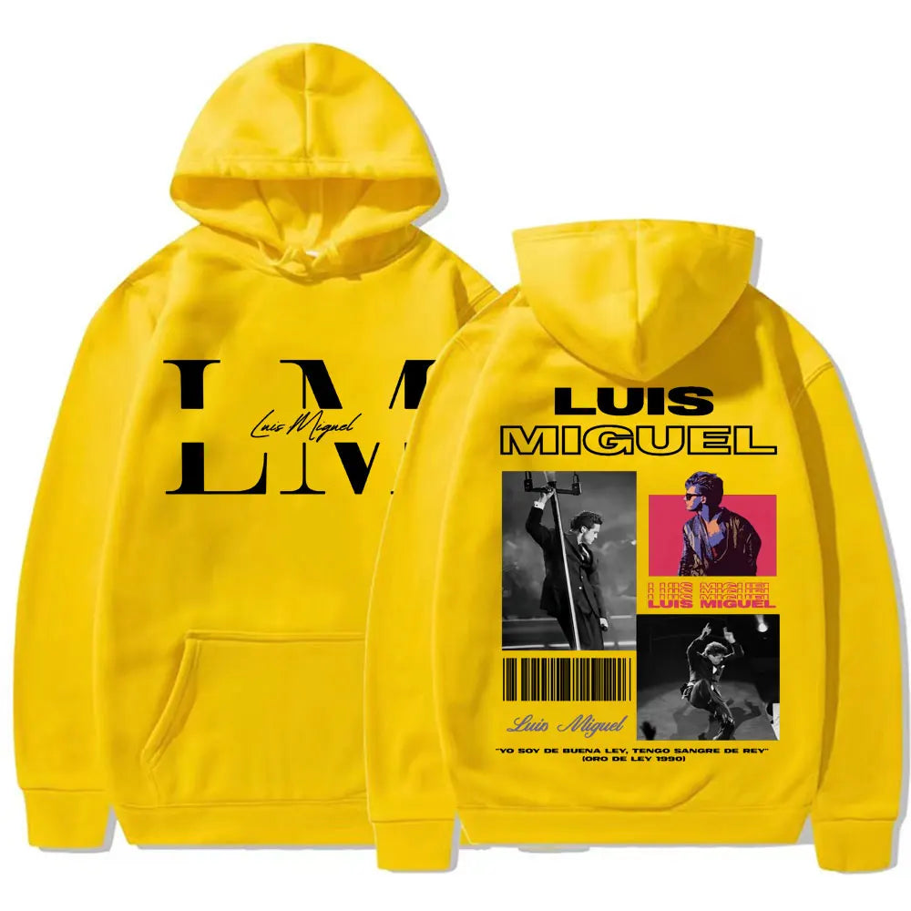 Sweats à capuche graphiques pour hommes et femmes, Rared Luis Miguel Album Tour, Harajuku Hip Hop, Punk, PVD, Sweat à capuche Smile Casual, Haute qualité