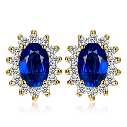 JewelryPalace – boucles d'oreilles en argent Sterling 925, saphir bleu, rubis, améthyste naturelle, grenat, péridot, topaze,