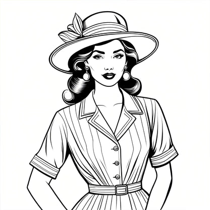 Livre de coloriage rétro pour filles, pour adultes et adolescents, 24 pages, anti-Stress, tue le temps, peinture Graffiti, dessin, cadeaux d'halloween