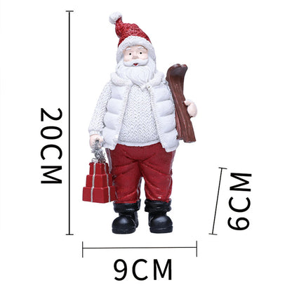 Sacs de noël père noël, ornements d'arbre, cadeaux de noël, ornements en résine