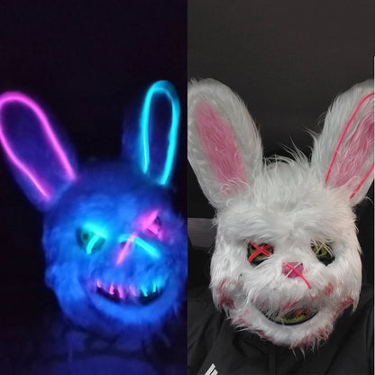 Halloween carnaval fête Costume décoration LED lumineuse masque Halloween masque LED masque éclairer masques de fête pour la fête lumineuse