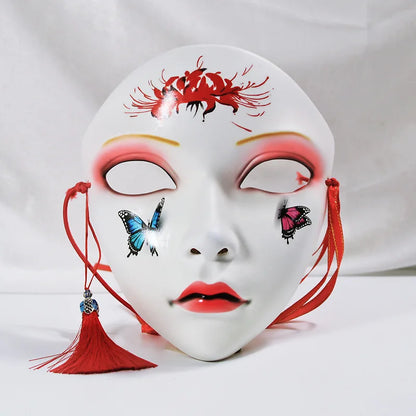 Masque de fête d'Halloween pour adultes, visage complet, style chinois, peint à la main, décoration, accessoires, mascara, anime, Tim, Hanfu