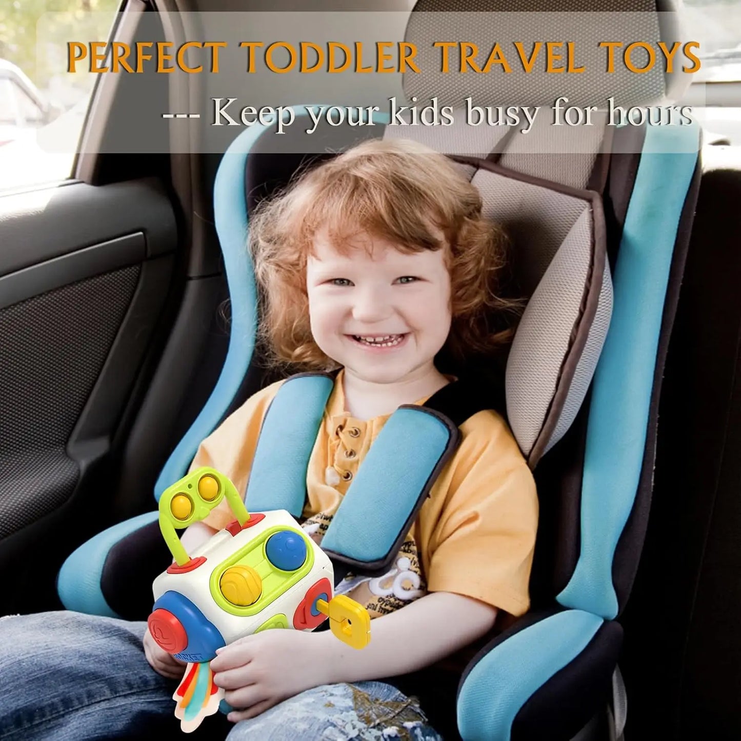 Cube occupé Montessori, jouets pour activités sensorielles pour tout-petits, planche occupée, apprentissage éducatif précoce, jouets de voyage, cadeau pour enfants