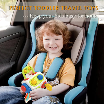 Cube occupé Montessori, jouets pour activités sensorielles pour tout-petits, planche occupée, apprentissage éducatif précoce, jouets de voyage, cadeau pour enfants