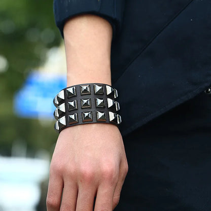 Nouveau Punk Hip-Hop gothique Bracelet à ongles Rivets décontracté Couple Bracelet fête nouvel an noël saint valentin cadeau d'anniversaire