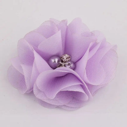 Mini fleurs artificielles en tissu mousseline de soie, 8 pièces, 2 pouces, 35 couleurs, pour Invitation de mariage, décoration de robe