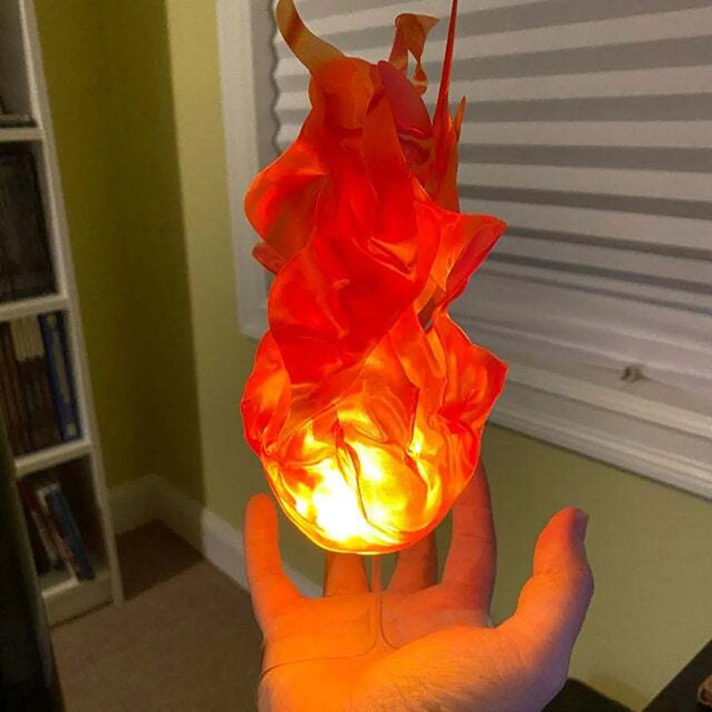 Lampe boule de feu flottante, accessoires de décoration d'halloween, lumière d'ambiance de flamme de feu artificielle pour fête de jeu de rôle Cosplay