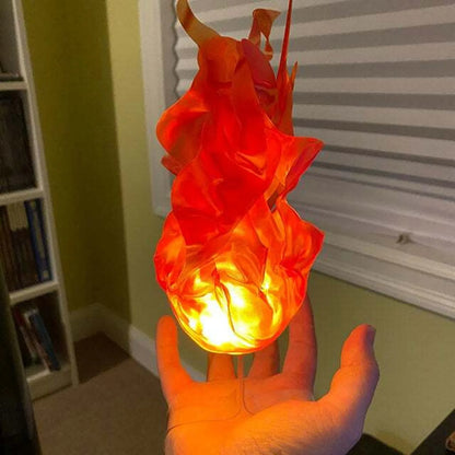 Lampe boule de feu flottante, accessoires de décoration d'halloween, lumière d'ambiance de flamme de feu artificielle pour fête de jeu de rôle Cosplay