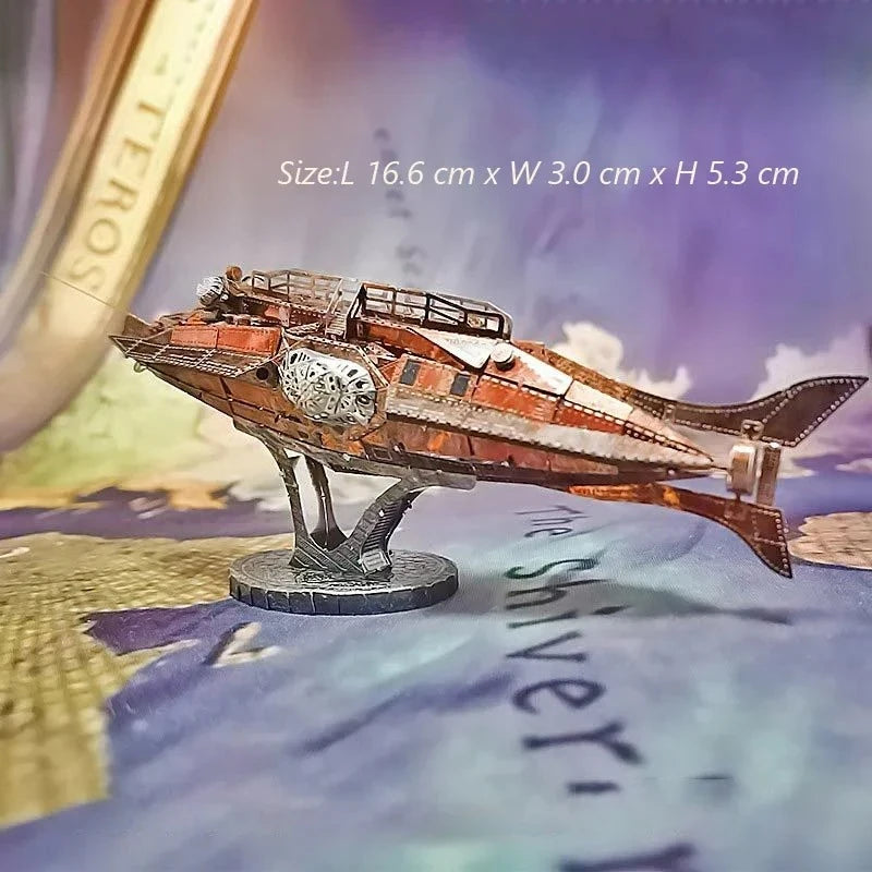 Puzzle 3D en métal, navire de guerre militaire 056, Corvette, bateau de vie, destructeur Nautilus, modèle d'assemblage, découpe Laser, jouets