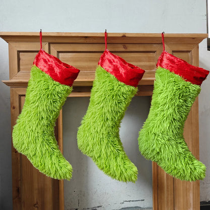 Bas de noël, ornement de noël, décorations pour la maison, arbre de noël suspendu, sac cadeau de bonbons, chaussettes de noël