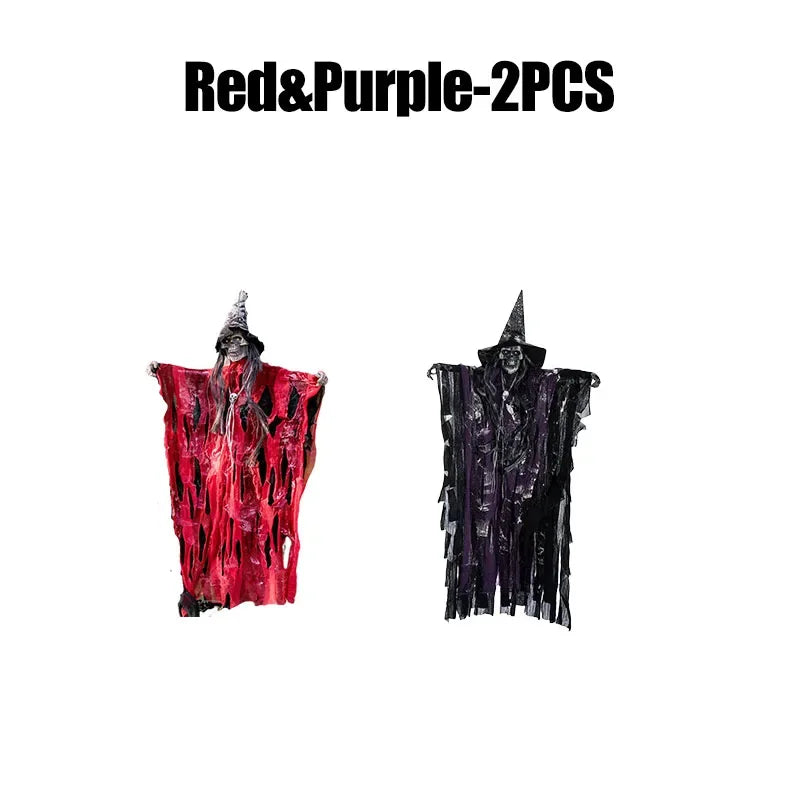 Pendentif Effrayant à Commande Vocale pour Halloween, Crâne, Fantôme, Ornements pour Pelouse, Jardin, ix, Accessoires de Décoration de Maison Hantée