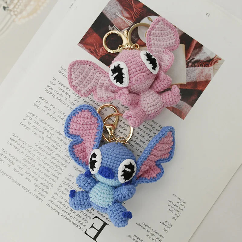 8cm Crochet tricoté point poupées en peluche porte-clés sac à dos tentures petit pendentif saint valentin remise des diplômes cadeaux d'anniversaire