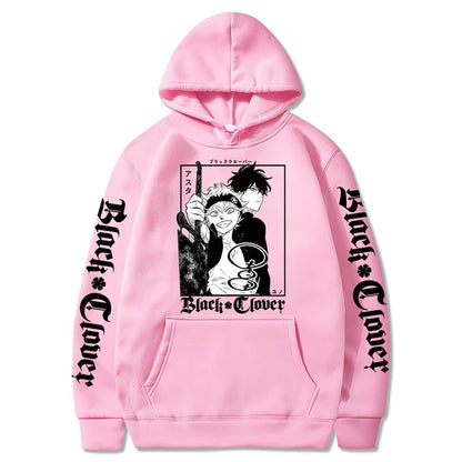 Sweat-shirt à capuche avec emblème de l'escouade de taureaux noirs, dessin animé Yami Asta, chevaliers magiques, pour hommes et femmes, décontracté, Harajuku, Streetwear