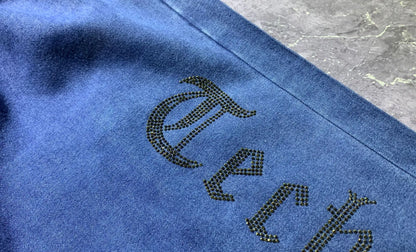 Mode 2 pièces ensembles femmes tenues dessin animé léopard diamants Denim pantalon ensemble été décontracté Cardigan à manches courtes Cowboy survêtement