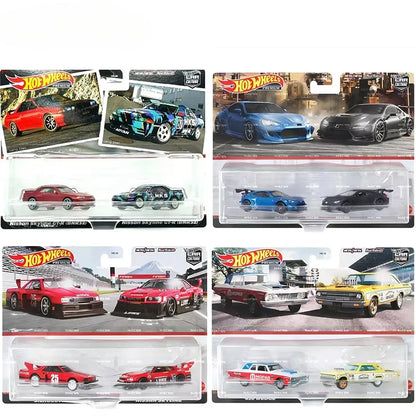Hot Wheels-Ensemble de deux véhicules de culture de voiture Premium, Nissan, Chevrolet, Subaru, Iron Astronomical, Jouets pour enfants, Modèles pour garçons, Collection d'origine