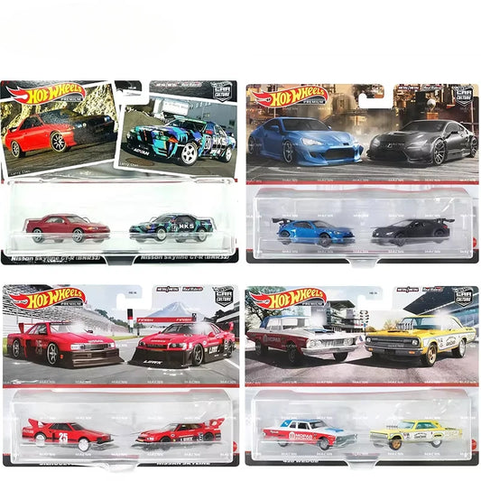 Hot Wheels-Ensemble de deux véhicules de culture de voiture Premium, Nissan, Chevrolet, Subaru, Iron Astronomical, Jouets pour enfants, Modèles pour garçons, Collection d'origine