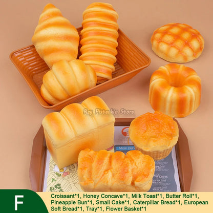 Simulation de pain artificiel, faux modèle alimentaire, Baguette française, gâteau Toast, boulangerie, jeu pour enfants, ensemble de jouets de cuisine, garçon et fille, fausse boulanger