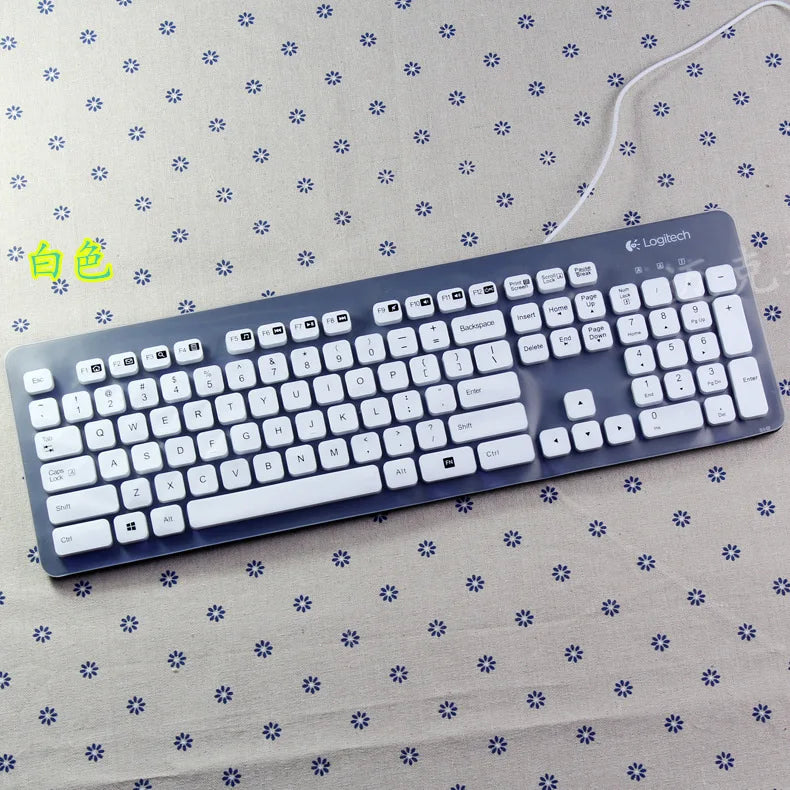 Logitech – housse de protection pour clavier de bureau, en silicone souple, étanche à la poussière et à l'eau, pour ordinateur portable, K310