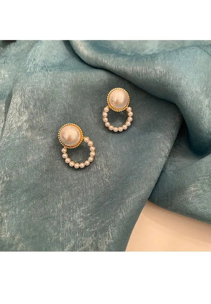 Boucles d'oreilles rondes en argent S925, strass assortis avec tout, simples, goutte d'eau noire,
