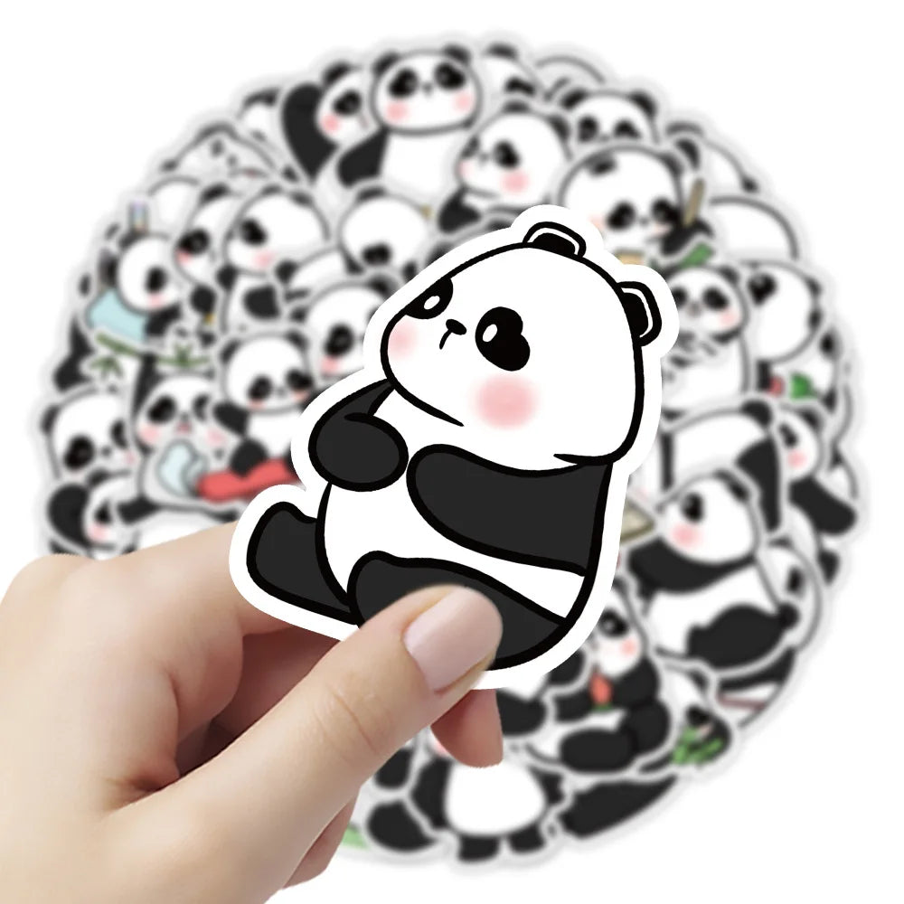 10/30/50 PIÈCES Kawaii Panda Autocollants