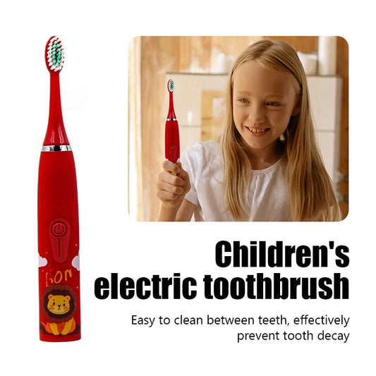 Enfants brosse à dents électrique sonique dessin animé enfants avec remplacer la tête de brosse à dents brosse à dents électrique Ultra sonique tête de brosse sonique