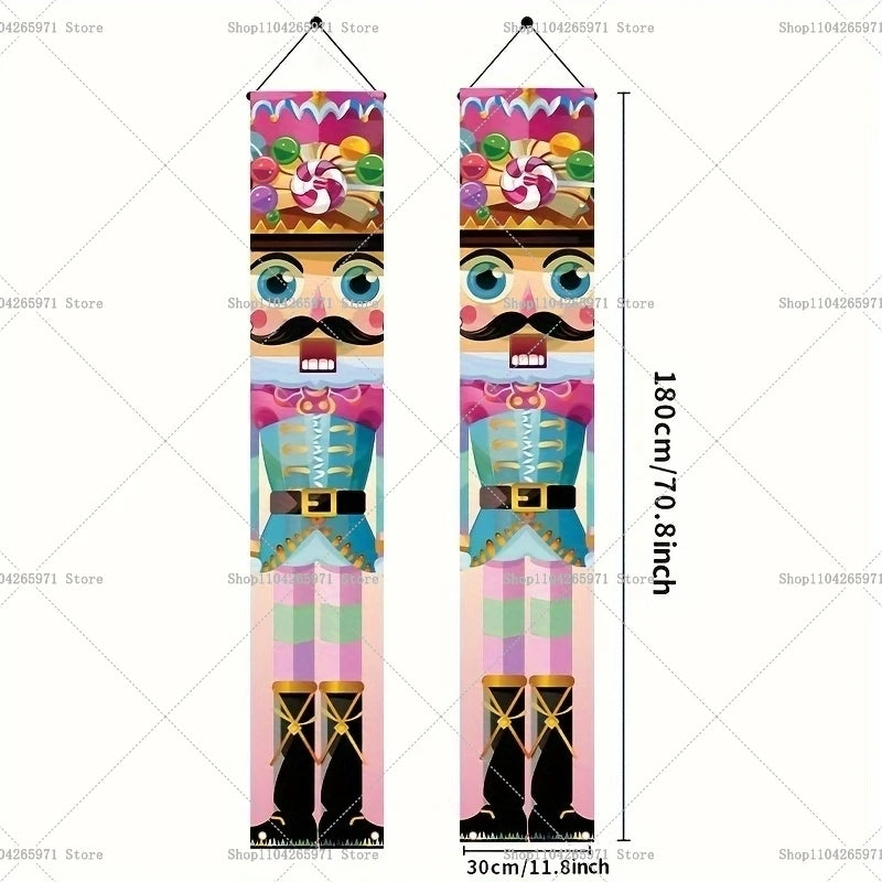 Porte suspendue de noël casse-noisette soldat Happy Home 2025, décoration de porte de noël, ornements Navidad Notal Noel, nouveauté 2026