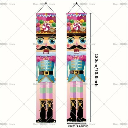 Porte suspendue de noël casse-noisette soldat Happy Home 2025, décoration de porte de noël, ornements Navidad Notal Noel, nouveauté 2026