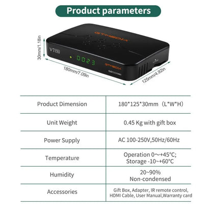 [Genuine] Best Classic Version GTMEDIA V7 Pro DVB-S2 S2X T2 FHD Satellite TV Decoder Receiver Upgrade CA Card Slot USB WiFi