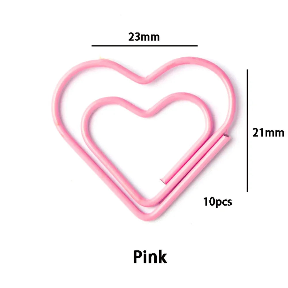 Trombones ajourés colorés, marque-page, cadeaux pour étudiants, fournitures scolaires et de bureau, 10 pièces