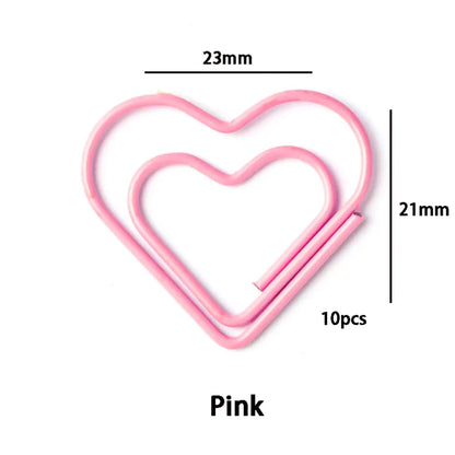 Trombones ajourés colorés, marque-page, cadeaux pour étudiants, fournitures scolaires et de bureau, 10 pièces