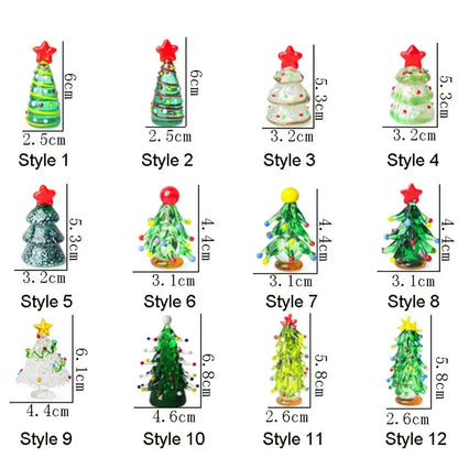 figurine d'arbre de Noël en verre