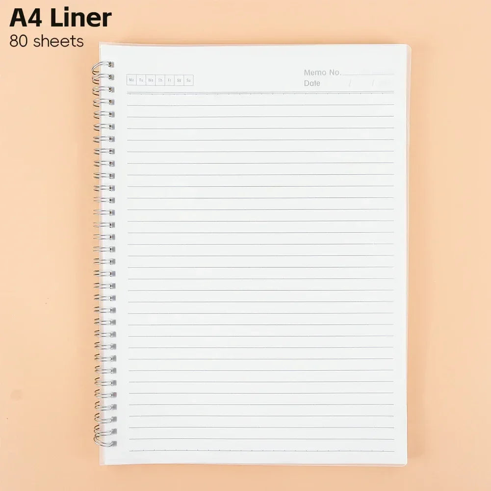 Cahier à spirale pour fournitures scolaires, 80 feuilles