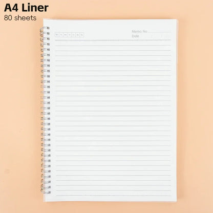 Cahier à spirale pour fournitures scolaires, 80 feuilles