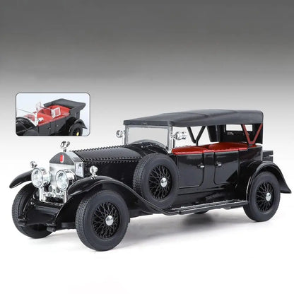 1:24 Rolls Royce Phantom I 1925 De Luxe Voiture Alliage Métal Moulés sous Pression Modèle De Voiture Son Et Lumière Décoration de La Maison Ornements Classique Rétro