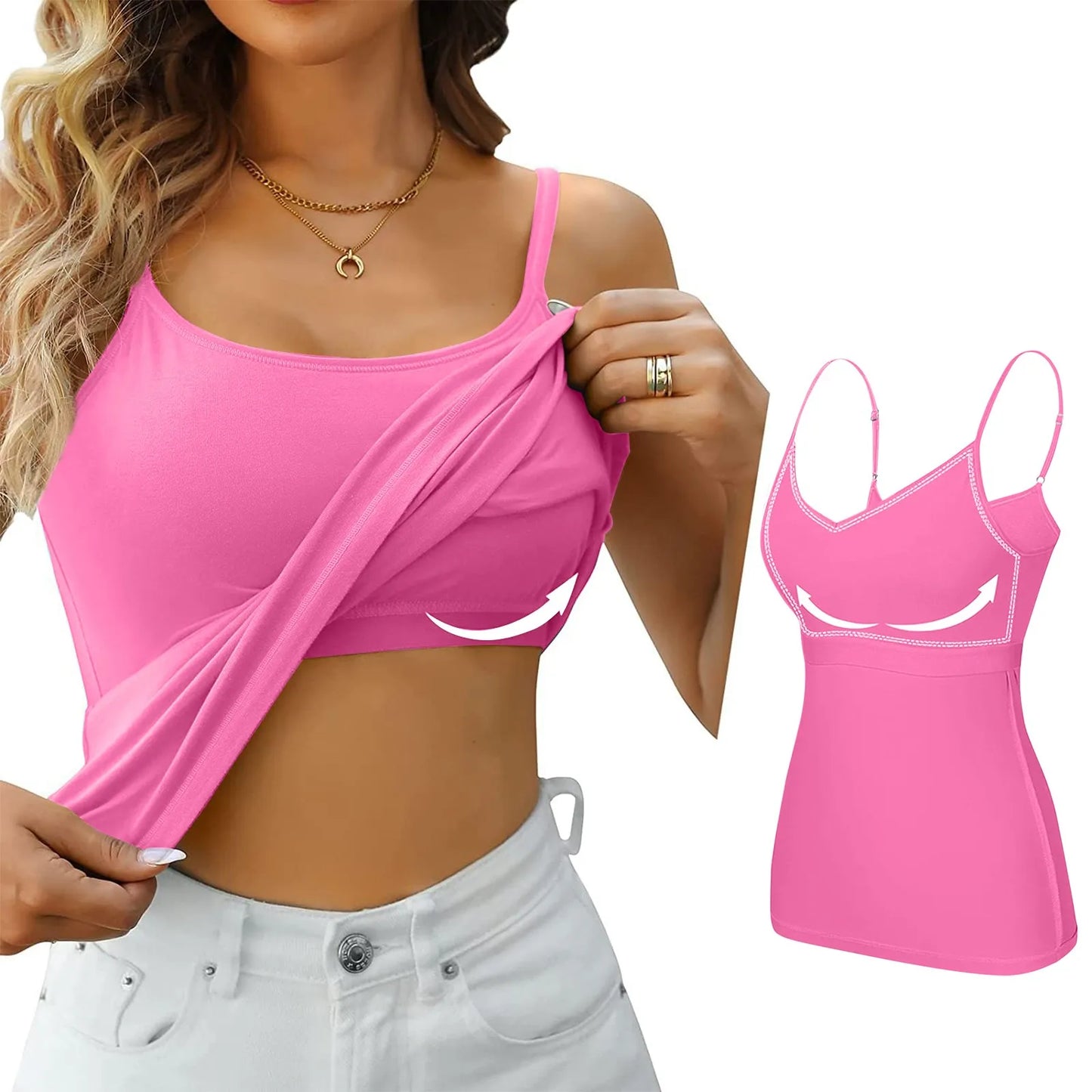 Sous-vêtements pour femmes avec bas et coussinet de poitrine, sans anneau en acier, Sexy, surdimensionné, couleur unie, Camisole polyvalente pour quatre saisons