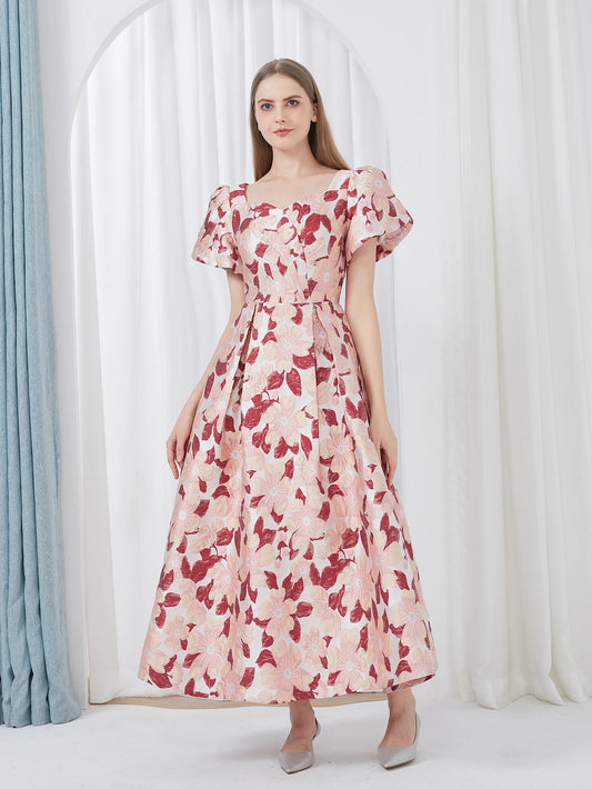 Robe de Soirée Longue en Jacquard pour Femme, Tenue Élégante, Brodée, Luxueuse, Formelle, pour Banquet, Nouvelle Collection Été 2024