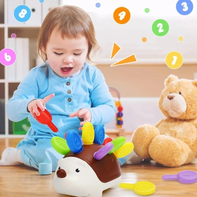 Jouets sensoriels hérisson pour tout-petits, jouets à motricité Fine Montessori, jouets éducatifs de voyage sensoriels pour bébés âgés de 1 2 3 4 ans