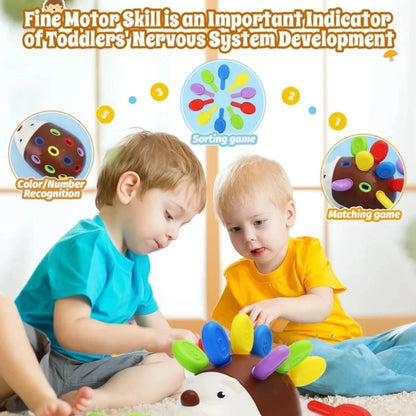 Jouets sensoriels hérisson pour tout-petits, jouets à motricité Fine Montessori, jouets éducatifs de voyage sensoriels pour bébés âgés de 1 2 3 4 ans