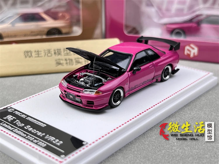 Stock 1:64 GTR R33 400R Skyline R32 R35 modèle de voiture moulée sous pression en alliage, jouet pour adolescents, à collectionner, cadeau d'anniversaire pour enfants.