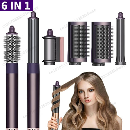 Ensemble de coiffure 6 en 1, sèche-cheveux 220V, brosse à Air chaud pour bouclage automatique, outils de coiffure à ions négatifs, meilleur cadeau pour femmes