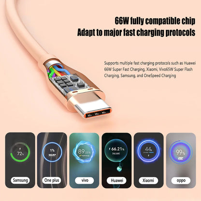 UGOURD câble de charge rapide USB-Type C à C en silicium liquide 66W USB vers C PD 60W 45W 27W