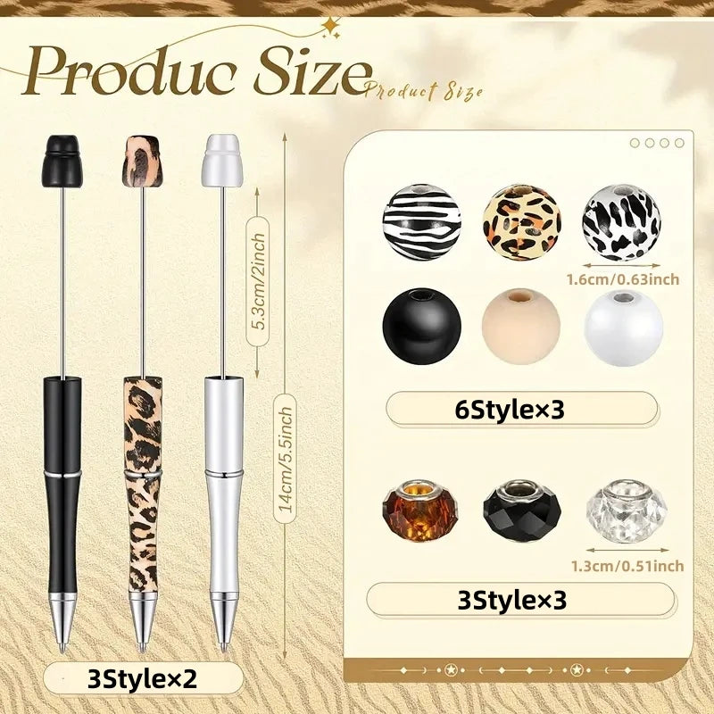 Ensemble de stylos à perles DIY, 6 pièces
