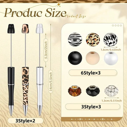 Ensemble de stylos à perles DIY, 6 pièces