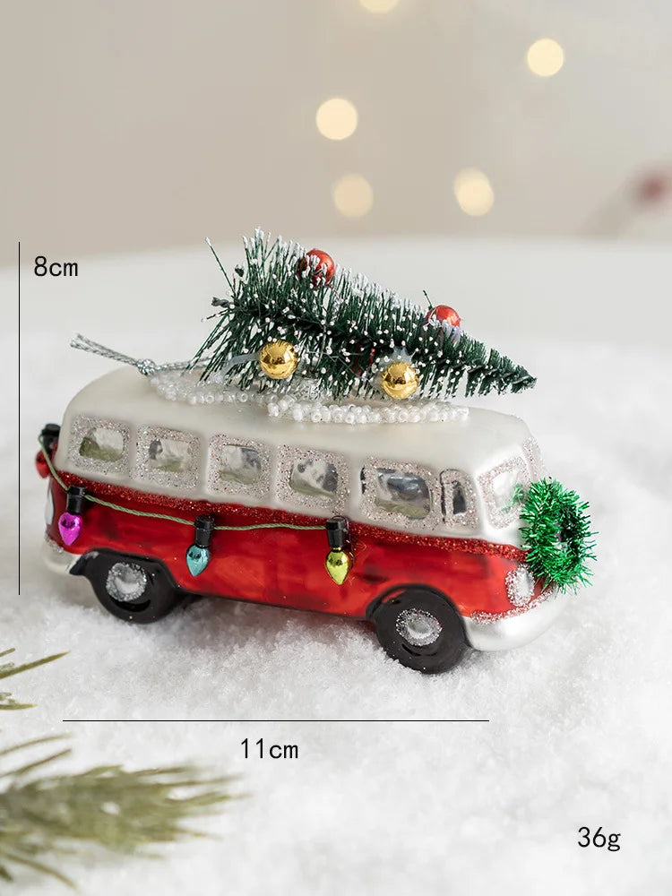 Ornement de noël en verre, décorations de joyeux noël pour la maison, ornement d'arbre de noël 2024, cadeau pour enfants, bonne année 2025