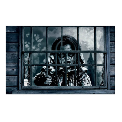 Bannière de Décoration de Fenêtre d'Halloween pour Fille et Garçon, Accessoires de Photographie, Horreur, Effrayant, Terreur, Fantôme, Marié, Mariée