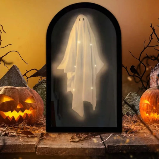Miroir fantôme holographique pour Halloween, veilleuse, décoration d'horreur pour salle de maison, fournitures de fête d'halloween, accessoires de maison hantée