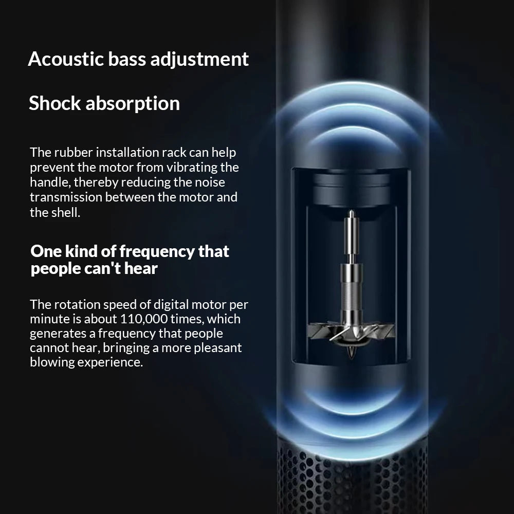 Sèche-cheveux électrique ionique 5 en 1, sèche-cheveux sans lame à grande vitesse, Ion négatif professionnel, 1.8M, Super sans feuilles