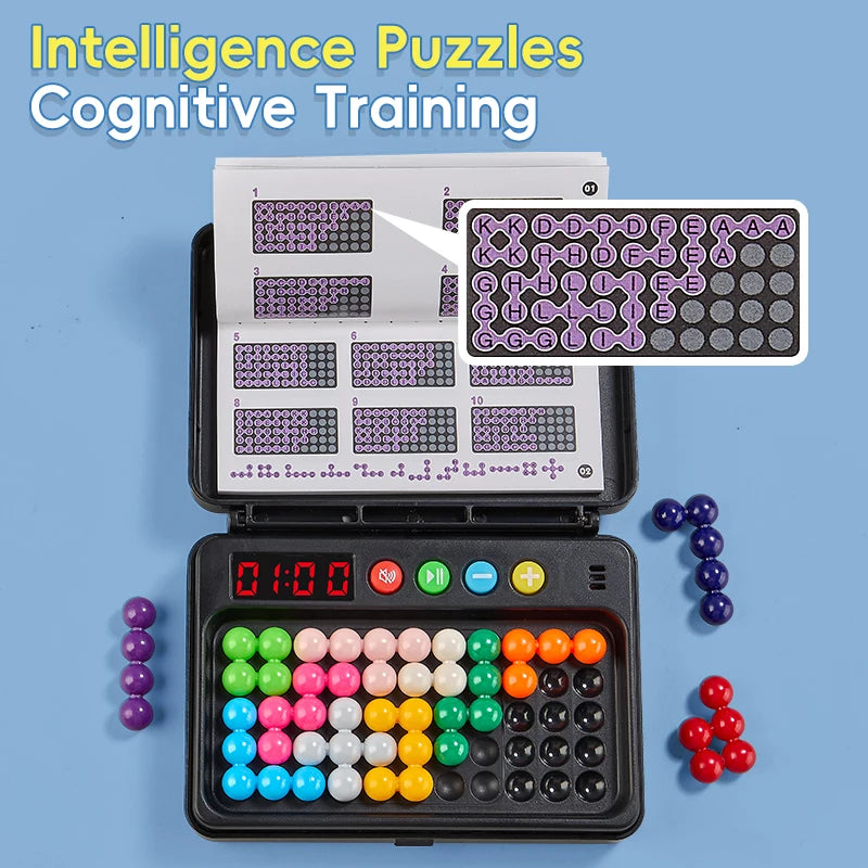 Jouet IQ 500 niveaux, jeu de défi intelligent Puzzle avec minuterie-échecs à pensée logique, jeu de voyage, jouet de table, sans piles